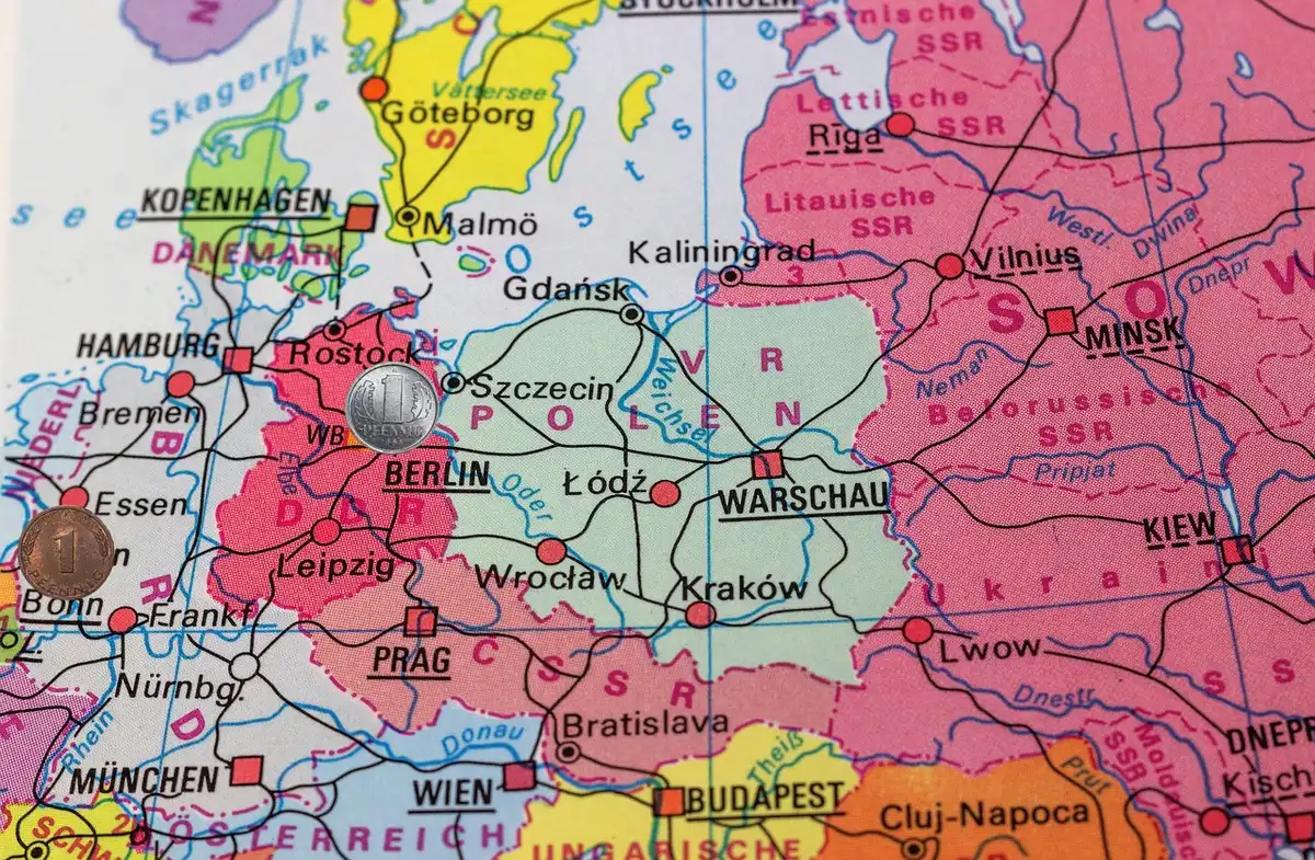 Mapa de resultados regionales que muestra brechas electorales entre Este y Oeste de Alemania