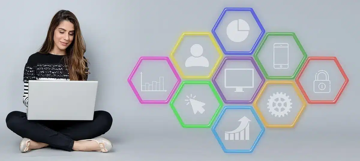 Pantalla con métricas de rendimiento web y anuncios